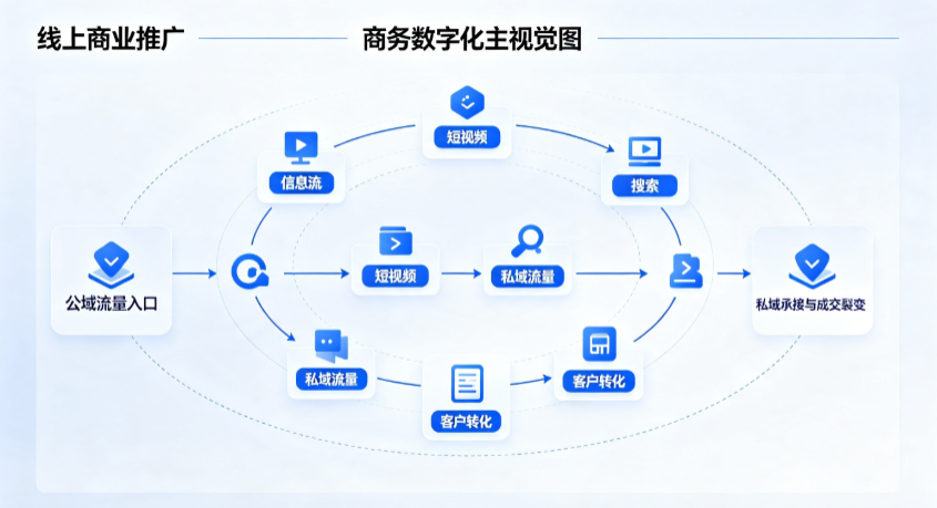 新民市线上商业推广怎么做？全域流量闭环搭建与低成本转化实战指南